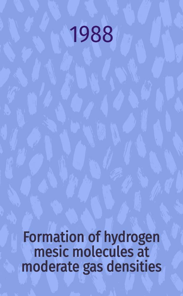 Formation of hydrogen mesic molecules at moderate gas densities