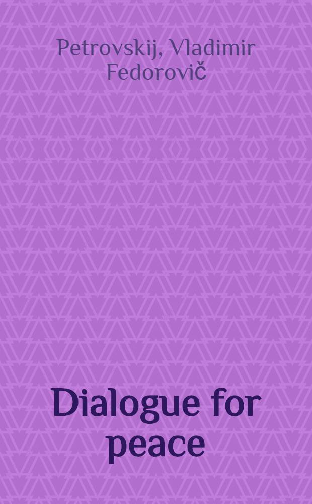 Dialogue for peace