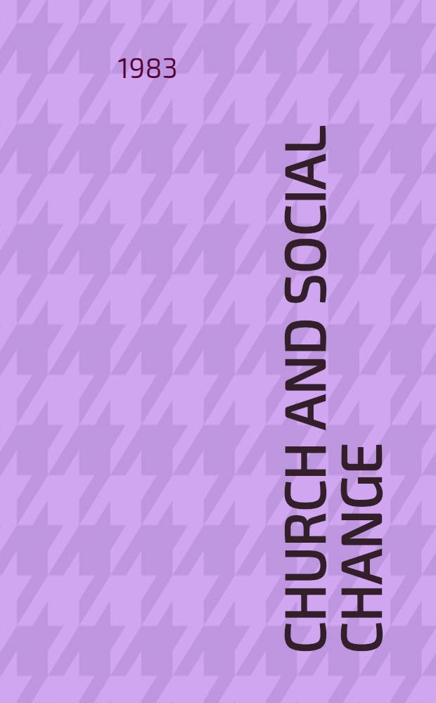 Church and social change : A study of the secularization process in Iceland, 1830-1930 : Akad. avh