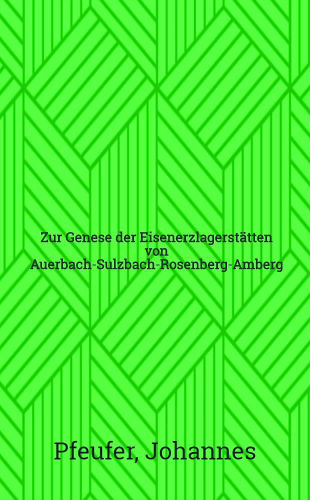Zur Genese der Eisenerzlagerstätten von Auerbach-Sulzbach-Rosenberg-Amberg (Oberpfalz) Johannes Pfeufer