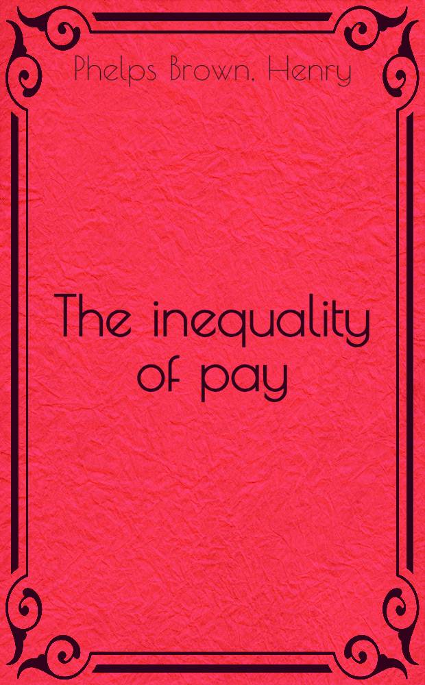 The inequality of pay