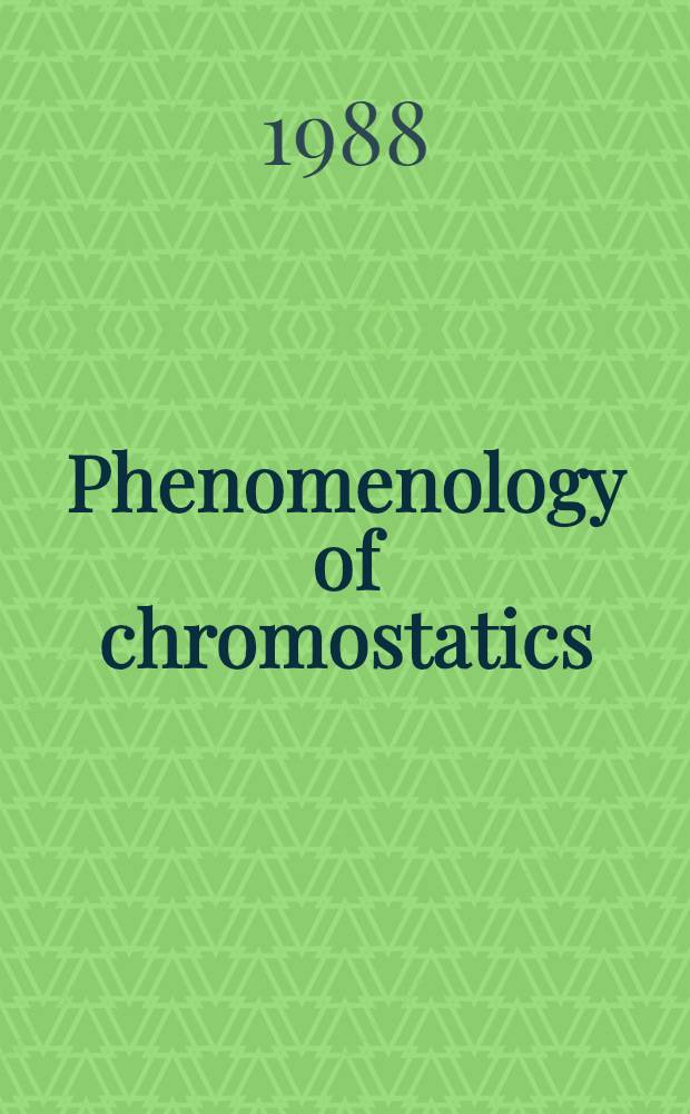 Phenomenology of chromostatics