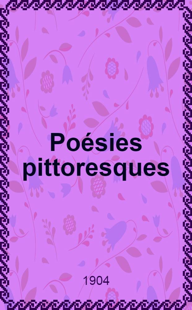 Poésies pittoresques