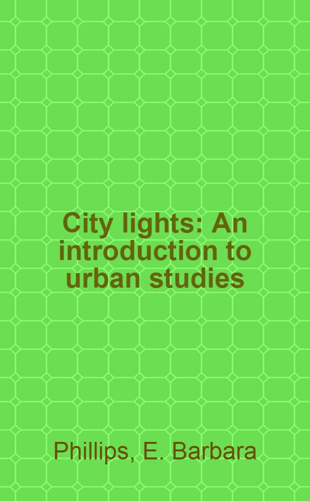 City lights : An introduction to urban studies