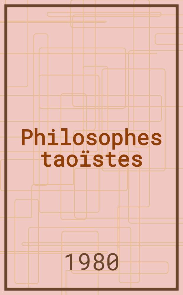 Philosophes taoïstes
