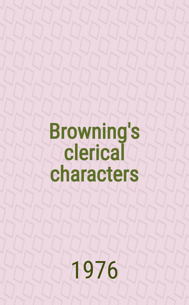 Browning's clerical characters