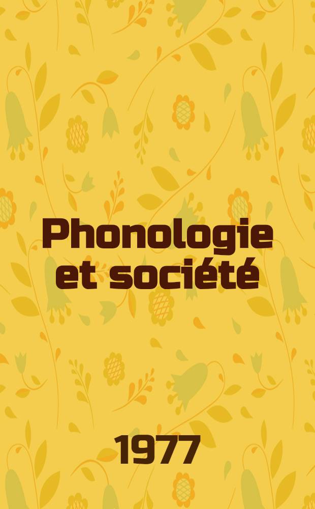 Phonologie et société