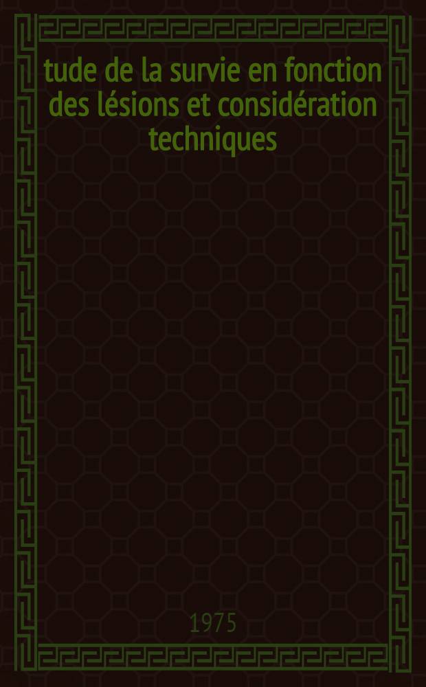 Étude de la survie en fonction des lésions et considération techniques : À propos d'une série de 44 gastrectomies totales élargies faites par voie abdominale