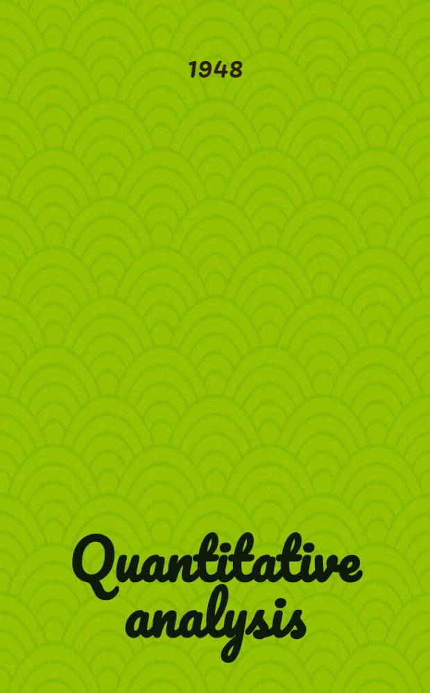 Quantitative analysis