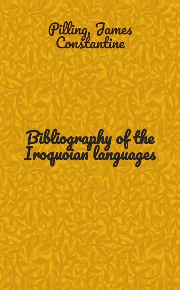 Bibliography of the Iroquoian languages