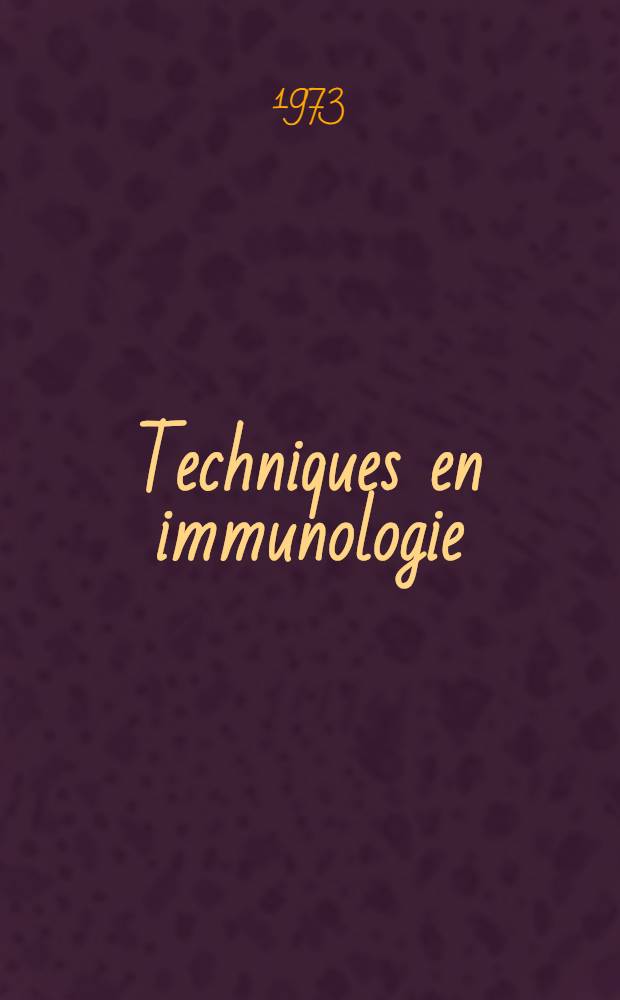 Techniques en immunologie