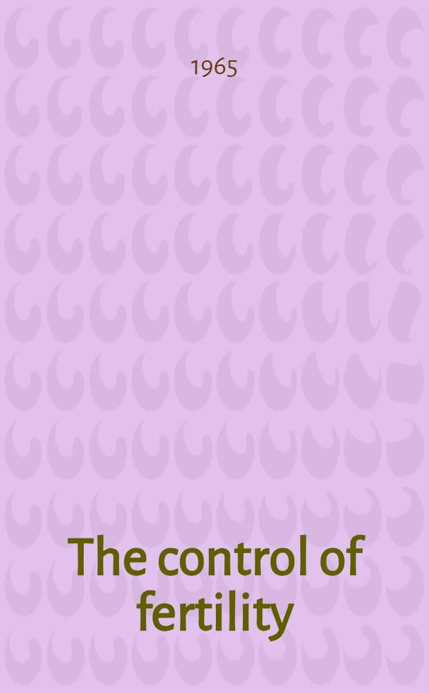 The control of fertility