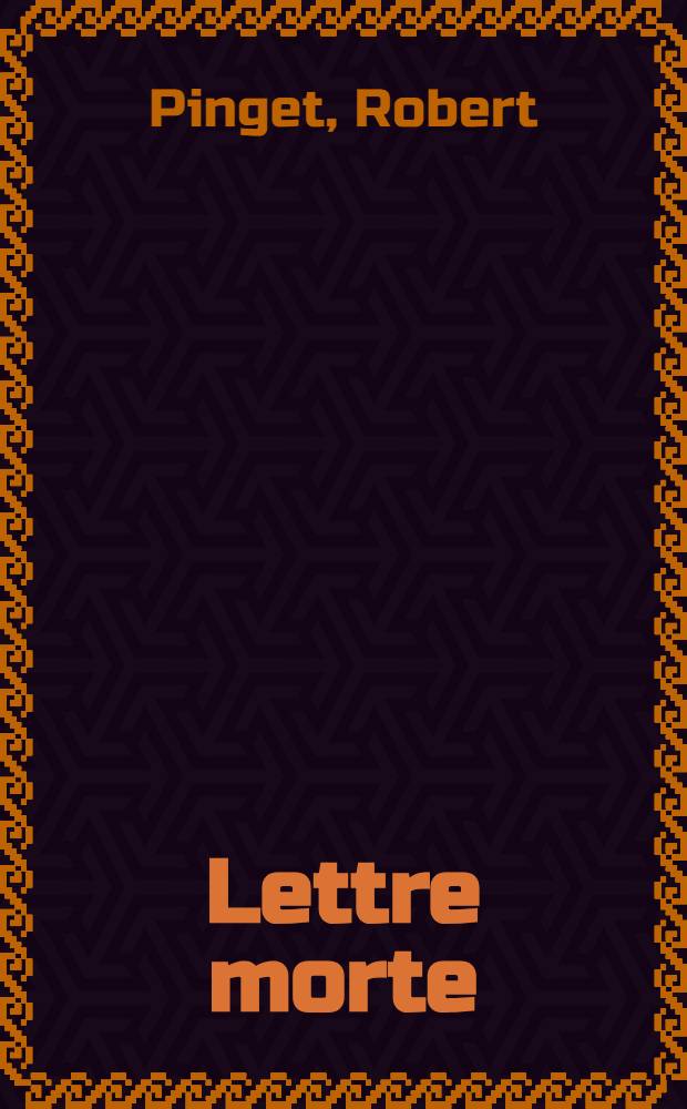 Lettre morte