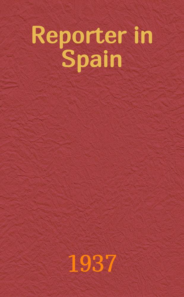 Reporter in Spain