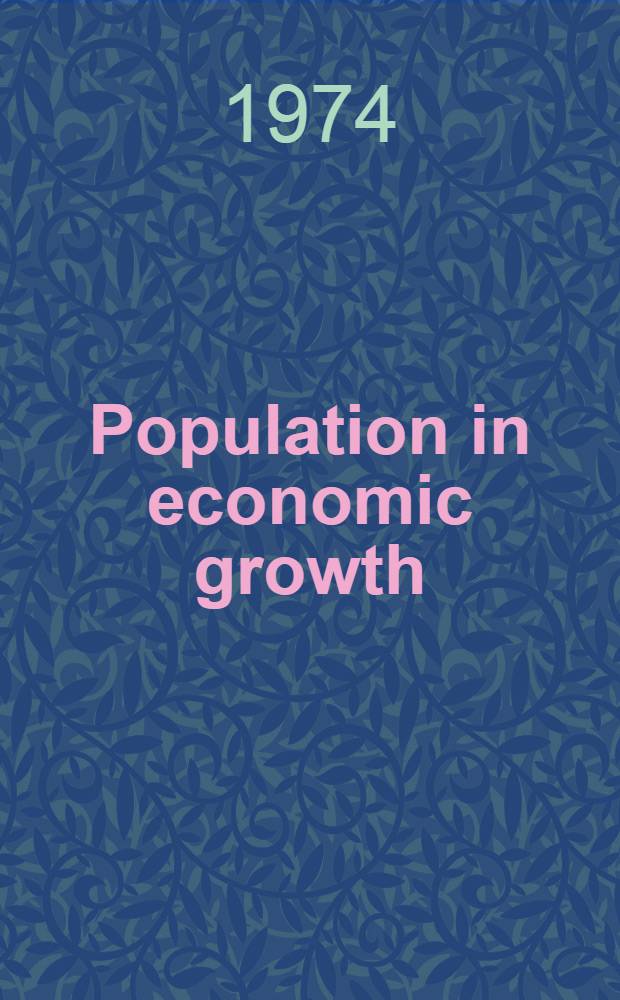 Population in economic growth