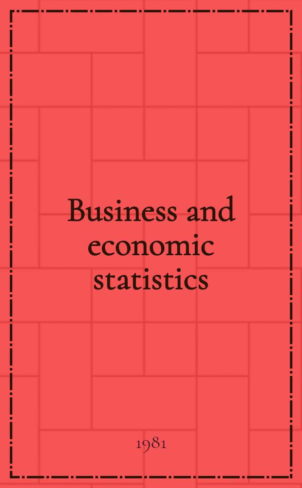 Business and economic statistics
