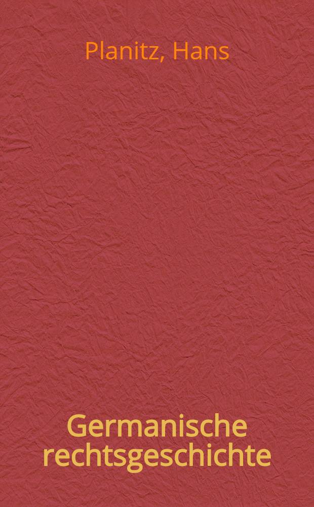 Germanische rechtsgeschichte