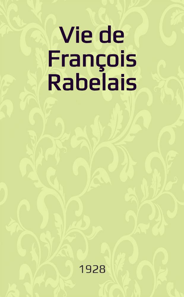 Vie de François Rabelais