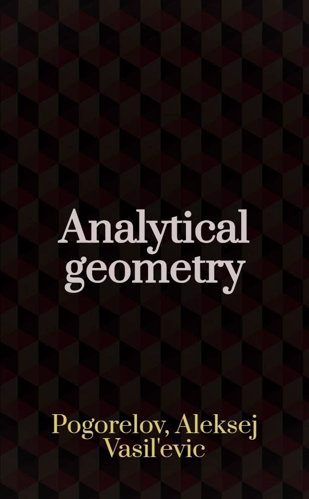 Analytical geometry