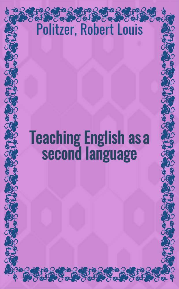 Teaching English as a second language
