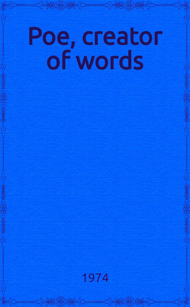 Poe, creator of words