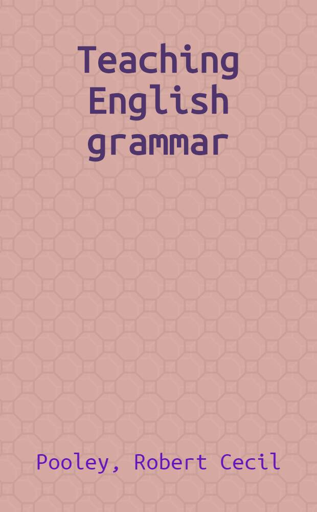 Teaching English grammar