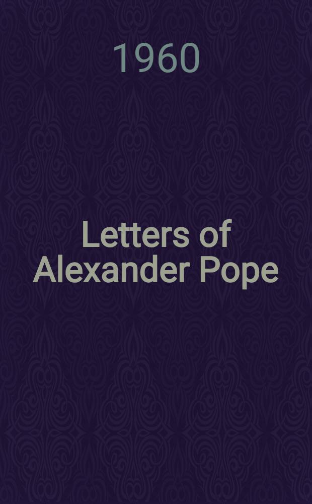 Letters of Alexander Pope