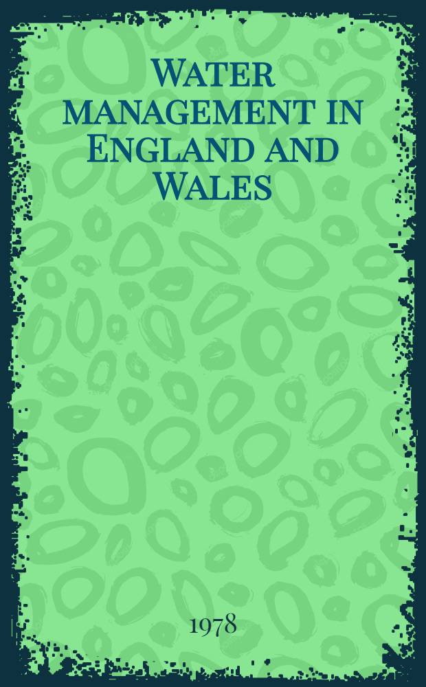 Water management in England and Wales