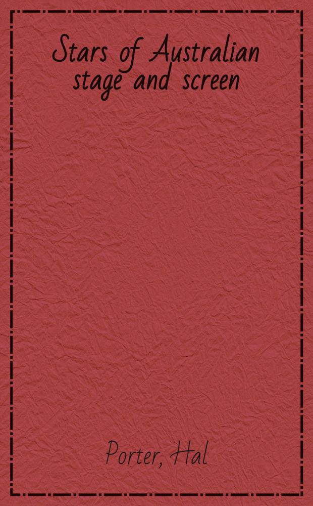 Stars of Australian stage and screen