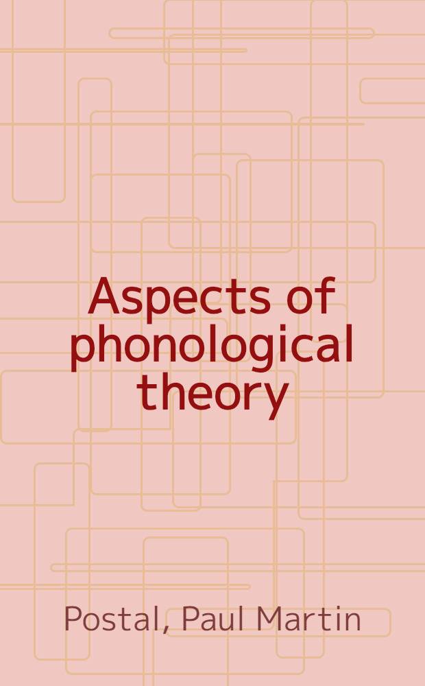 Aspects of phonological theory