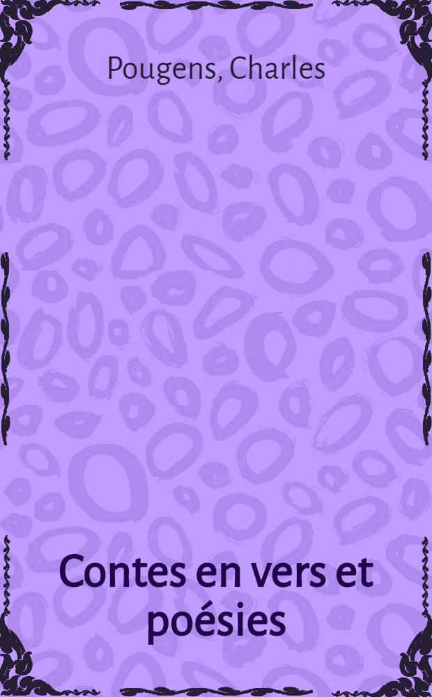 Contes en vers et poésies