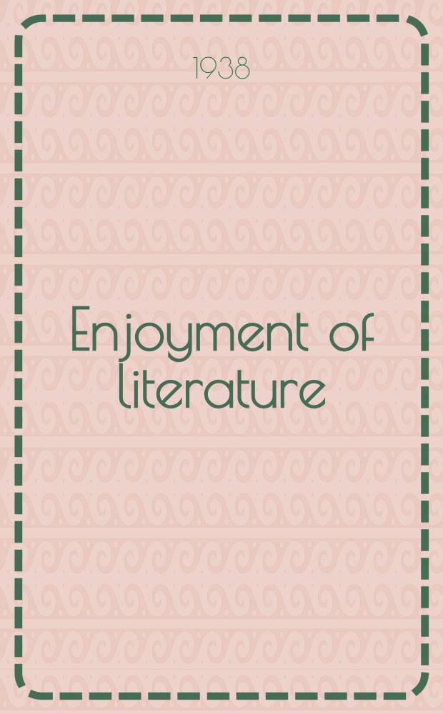 Enjoyment of literature