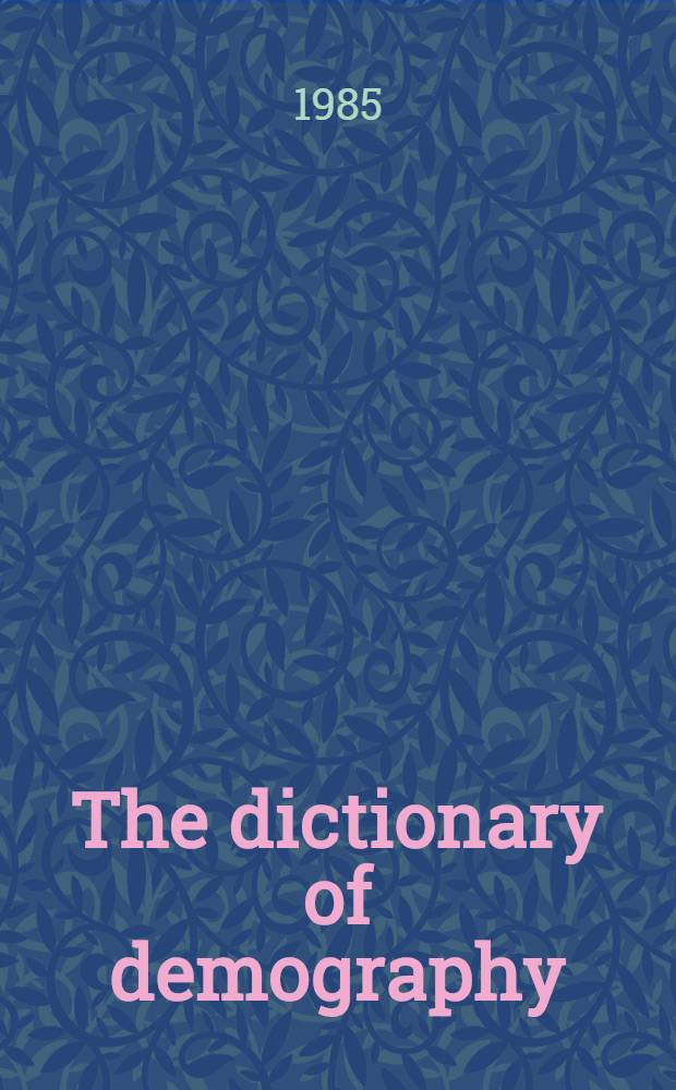 The dictionary of demography