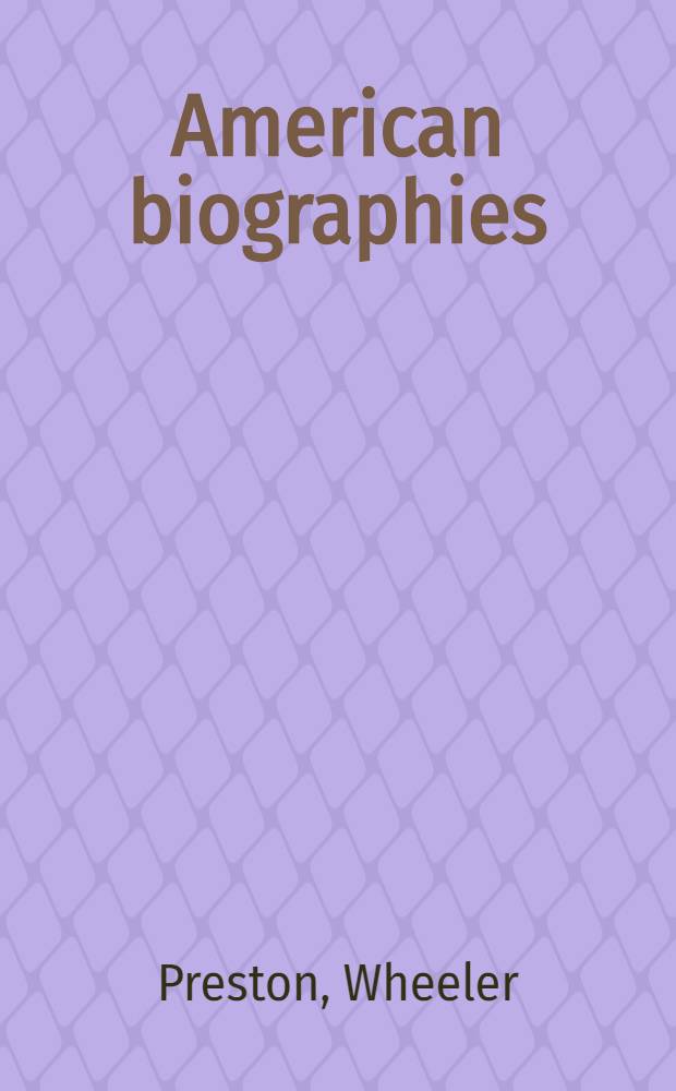 American biographies