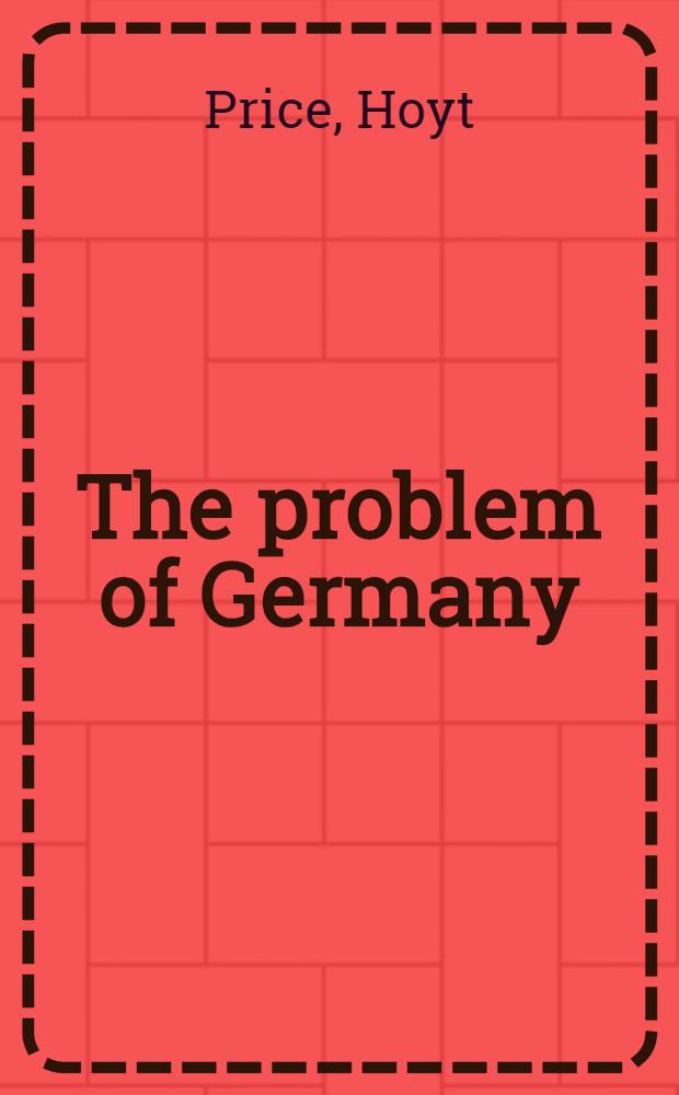 The problem of Germany