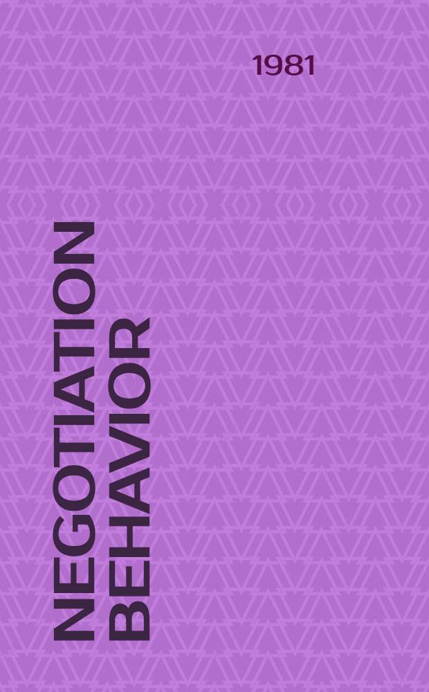 Negotiation behavior