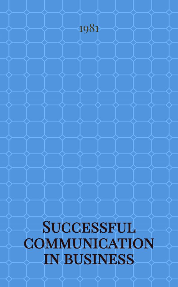 Successful communication in business