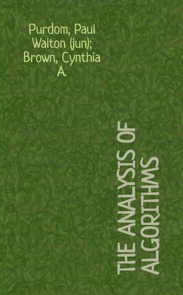 The analysis of algorithms