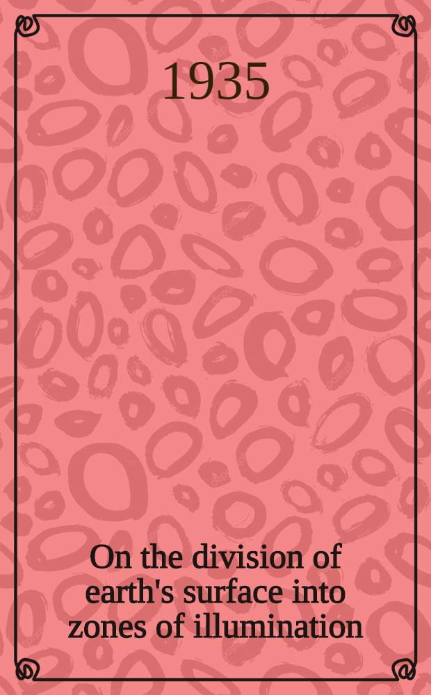 On the division of earth's surface into zones of illumination