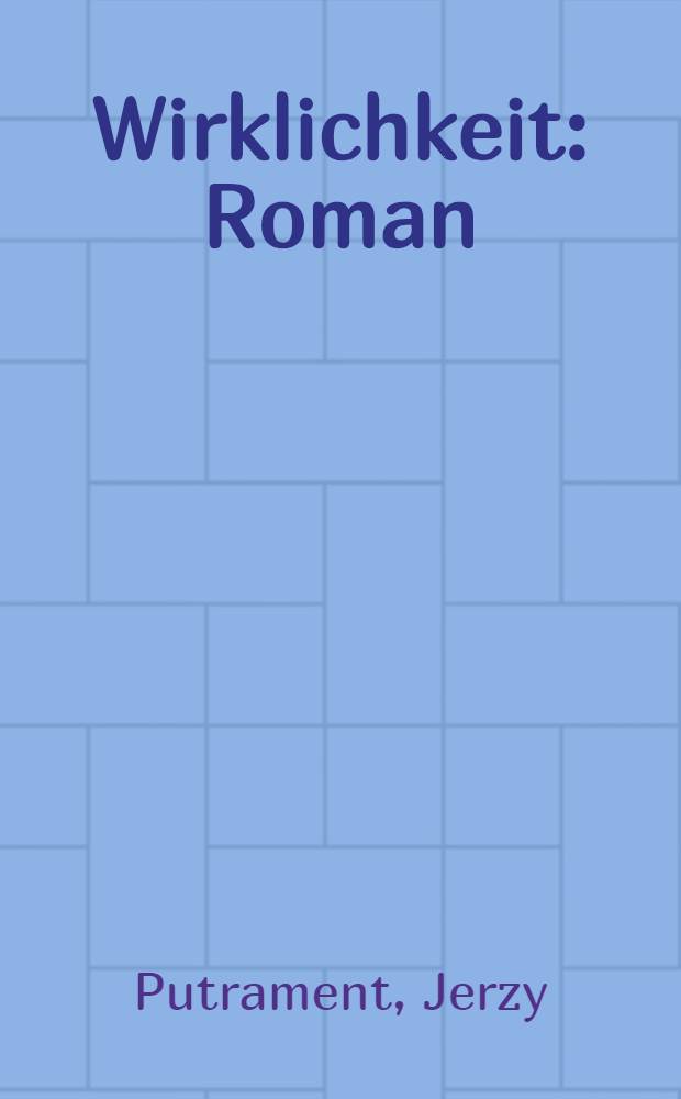 Wirklichkeit : Roman