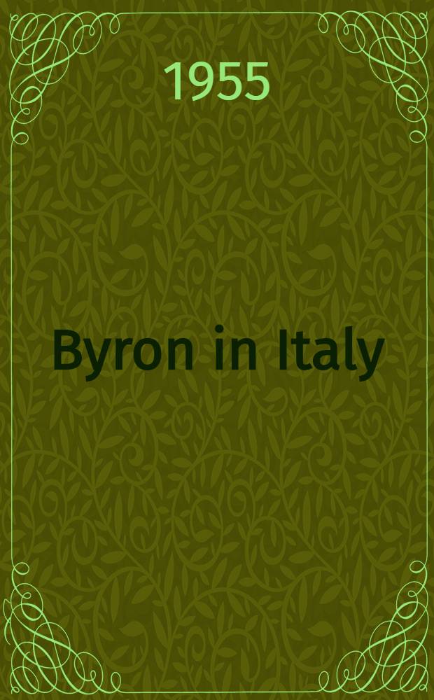 Byron in Italy