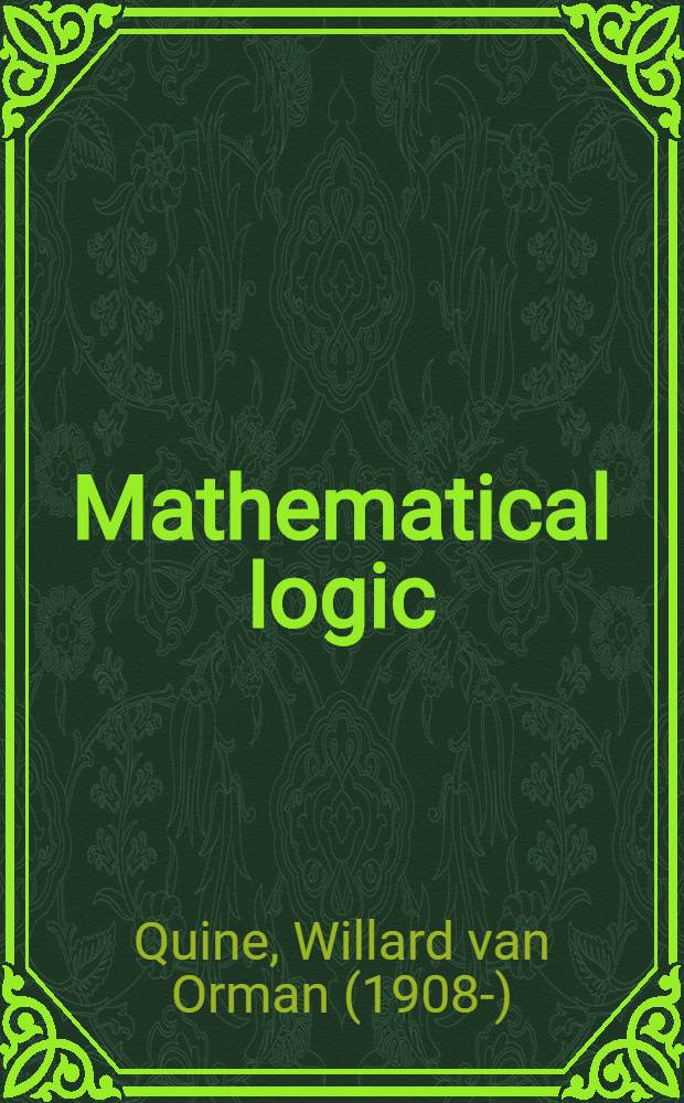 Mathematical logic