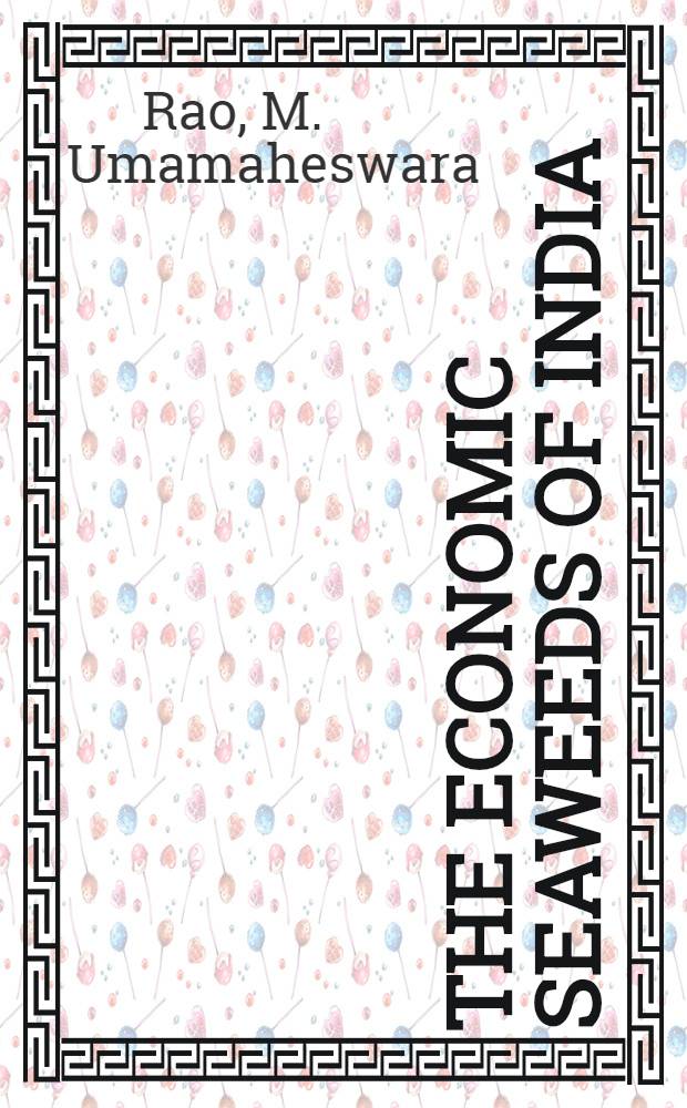 The economic seaweeds of India