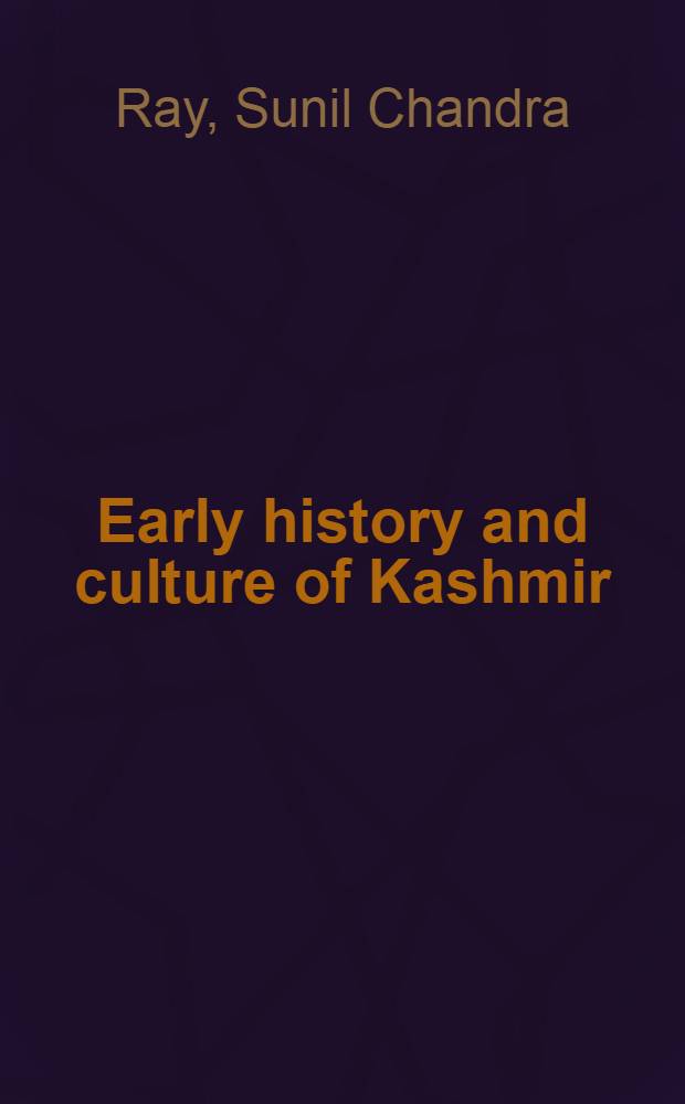 Early history and culture of Kashmir