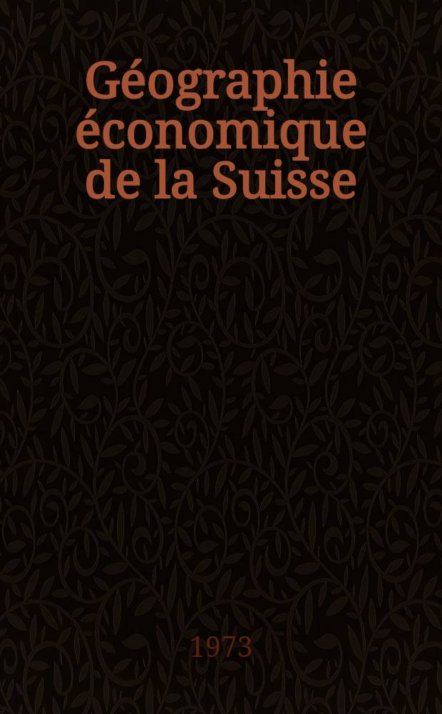 Géographie économique de la Suisse