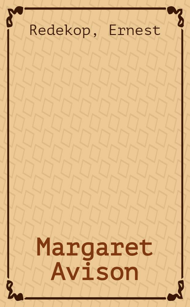Margaret Avison