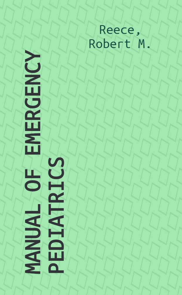 Manual of emergency pediatrics