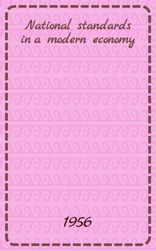 National standards in a modern economy