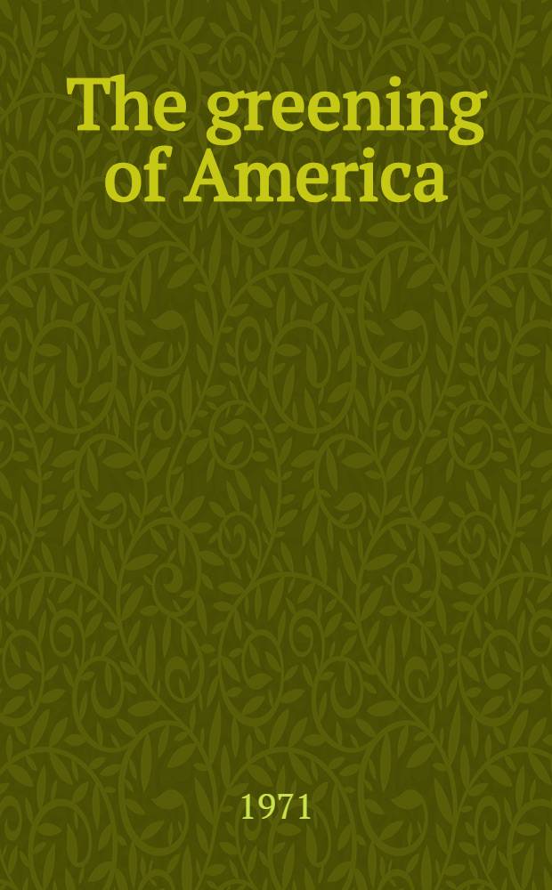 The greening of America