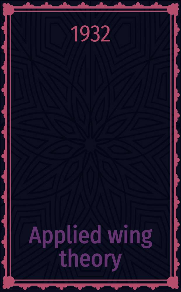 Applied wing theory